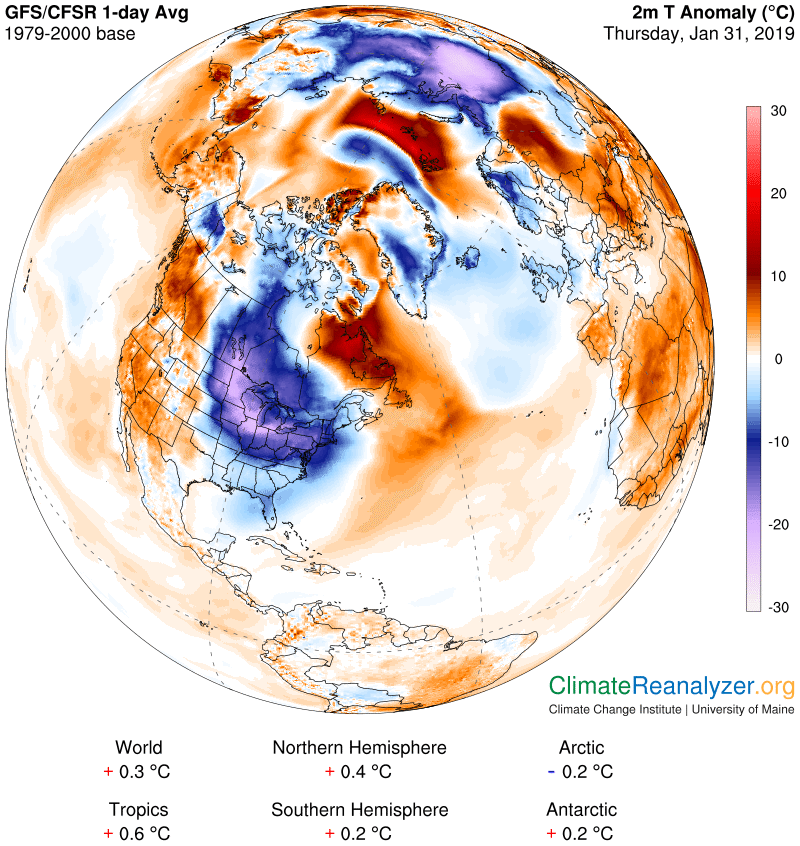 Temperature anomaly January31.2019